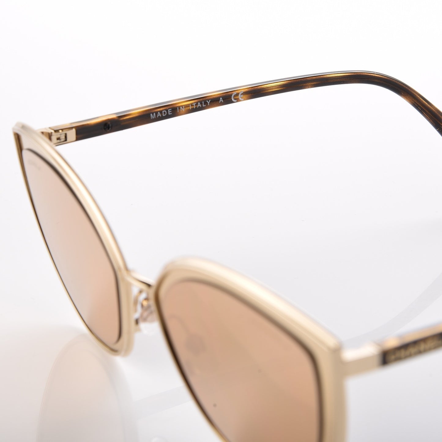 Metal Cat Eye Sunglasses 4222 Gold