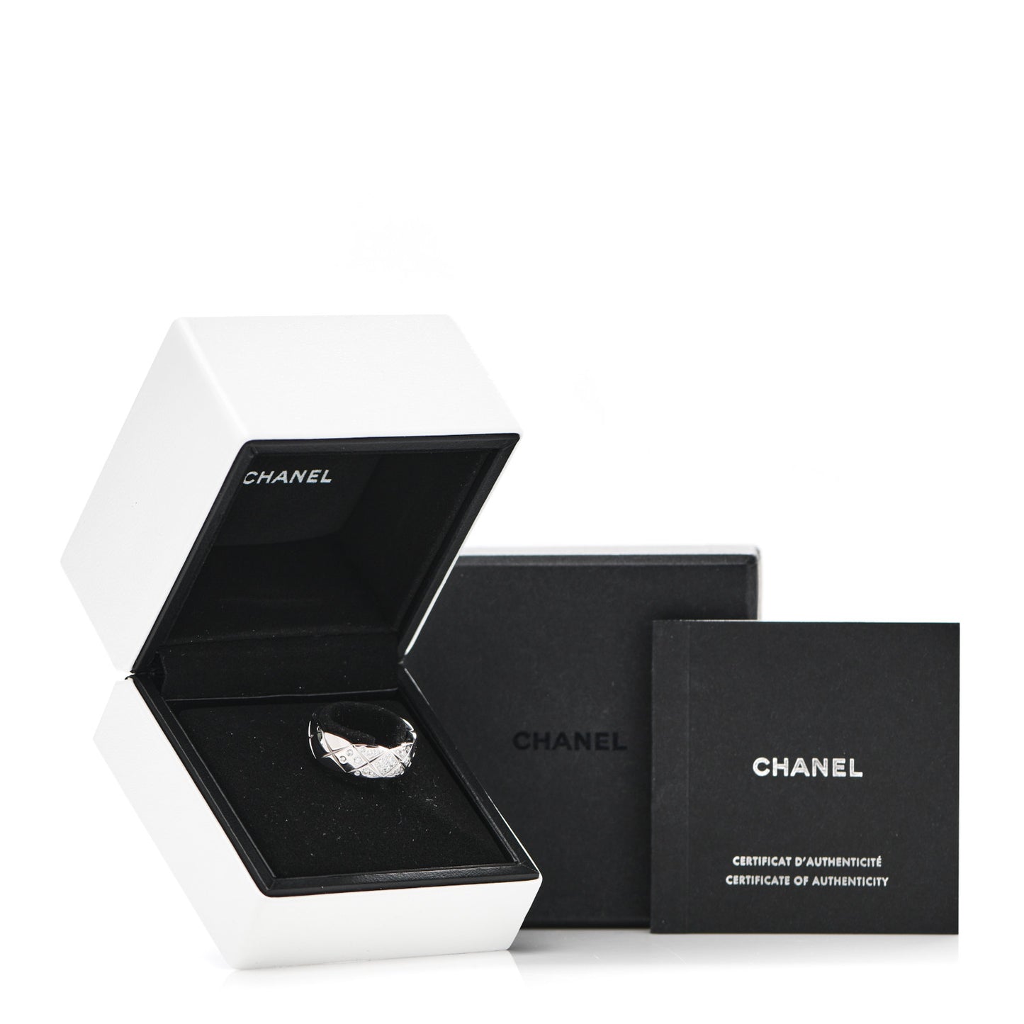 18K White Gold Diamond Small Coco Crush Ring 51 5.75