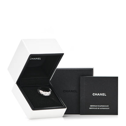Chanel 18K White Gold Diamond Small Coco Crush Ring 51 5.75 7 of 7