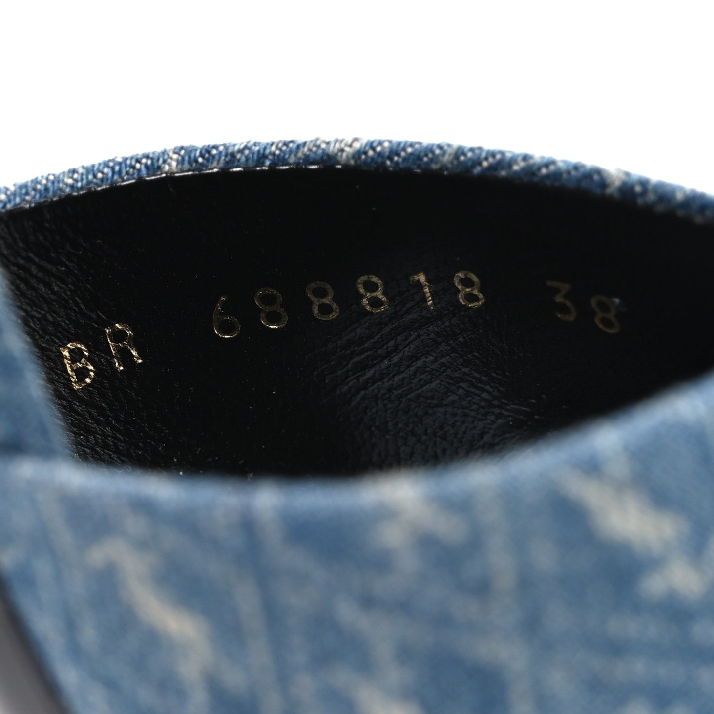 Denim Monogram La 16 Mule Sandals 38 Blue Jeans