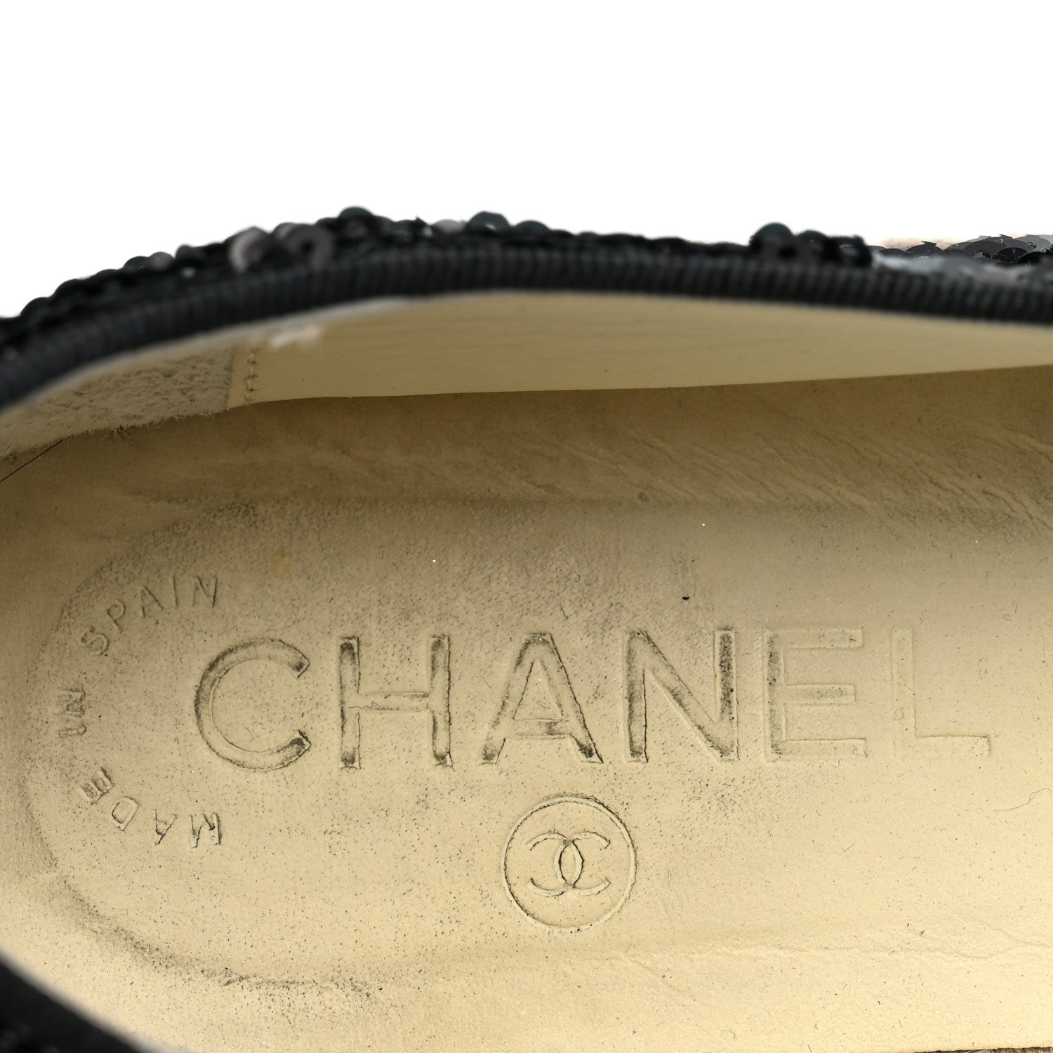 Chanel Patent Sequin CC Espadrilles 38 Black 8 of 10