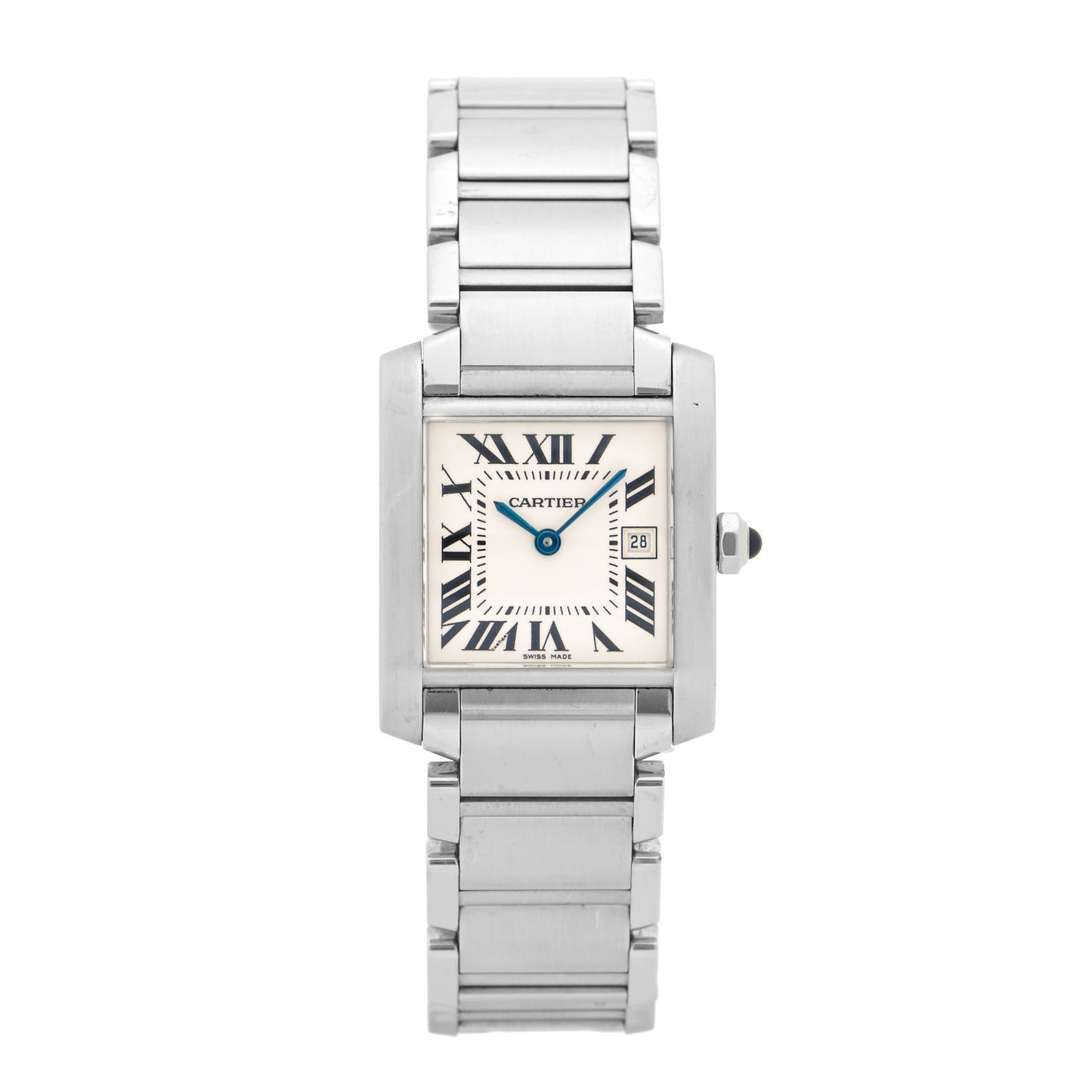 Stainless Steel 25mm Tank Francaise Quartz Watch