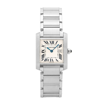 Cartier Stainless Steel 25mm Tank Francaise Quartz Watch 1 of 4