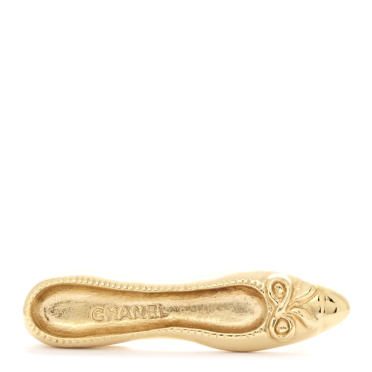Chanel CC Pump Brooch Gold 1 of 4