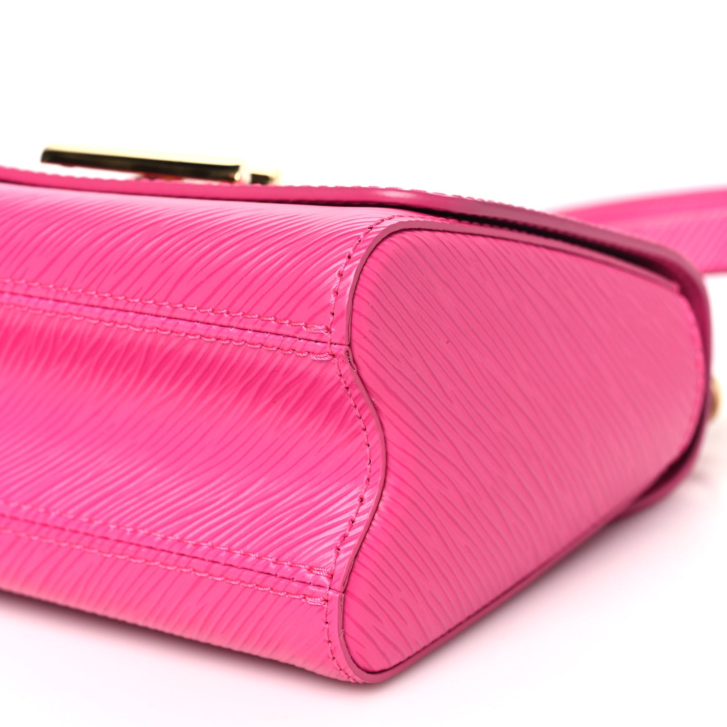 Epi Twist Braided Chain Shoulder Bag PM Rose Miami Pink