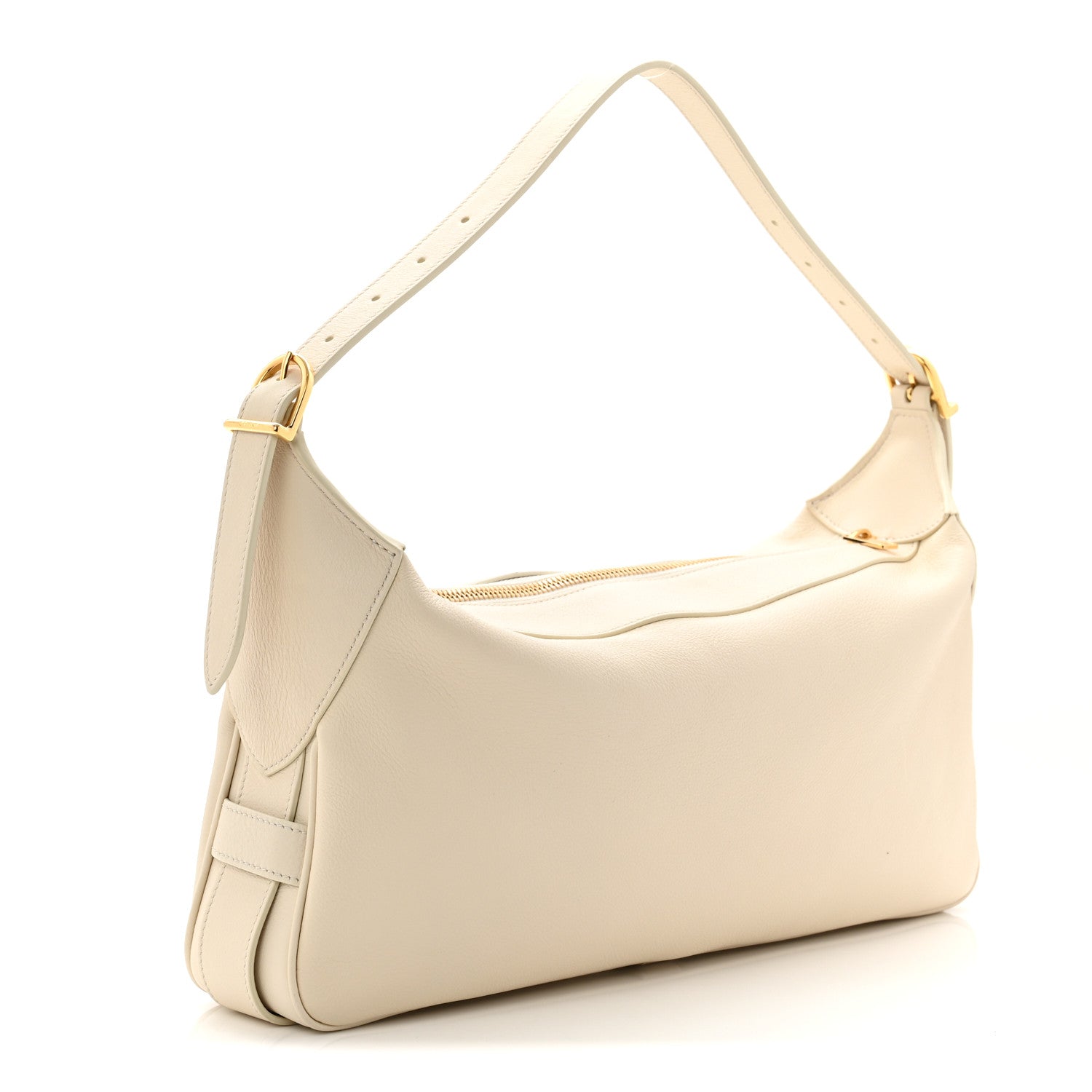 Celine Supple Calfskin Medium Romy Shoulder Bag Rice 3 of 10
