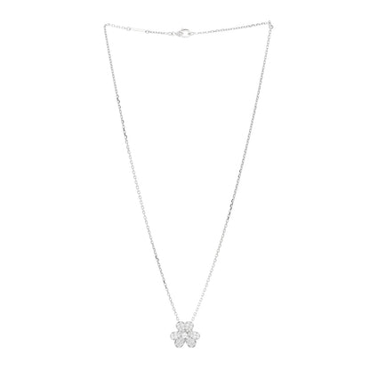 Van Cleef & Arpels 18K White Gold Diamond Small Frivole Pendant Necklace 3 of 5