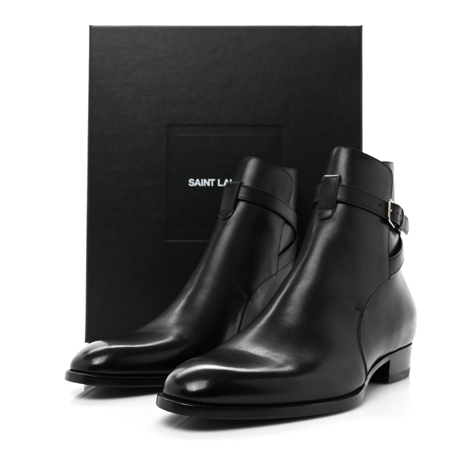 Saint Laurent Calfskin Wyatt 30 Jodhpur Boots 42 Black 15 of 15