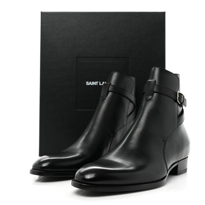 Saint Laurent Calfskin Wyatt 30 Jodhpur Boots 42 Black 15 of 15