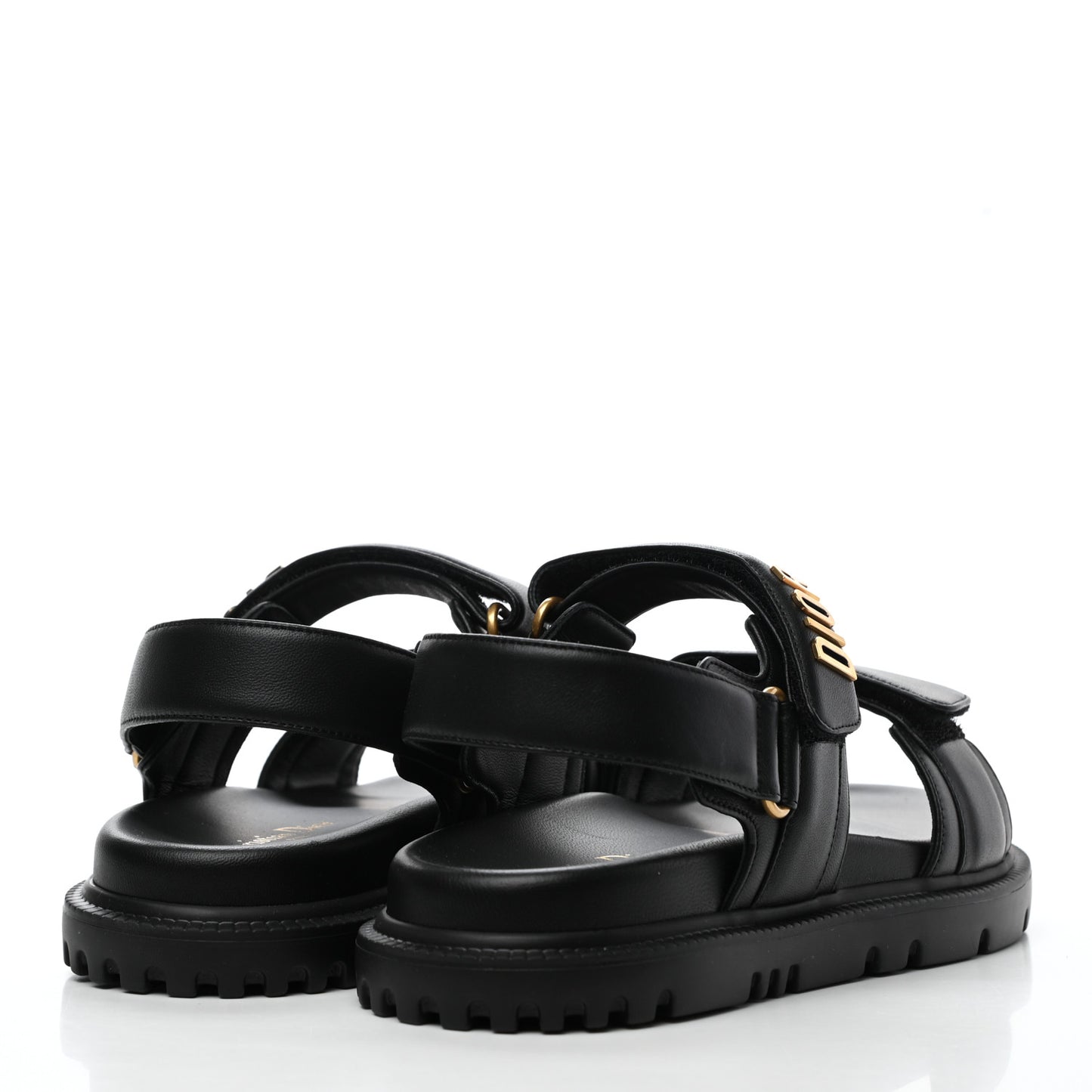 Lambskin Dioract Sandals 36.5 36 Black