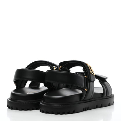 Christian Dior Lambskin Dioract Sandals 36.5 36 Black 4 of 7