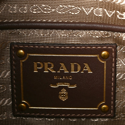 Prada Jacquard Logo Small Flat Messenger Bag Corda Bruciato 7 of 12