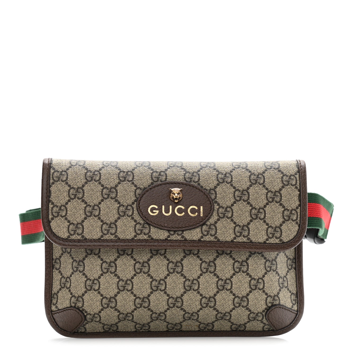 Gucci GG Supreme Monogram Neo Vintage Web Belt Bag Brown 1 of 12