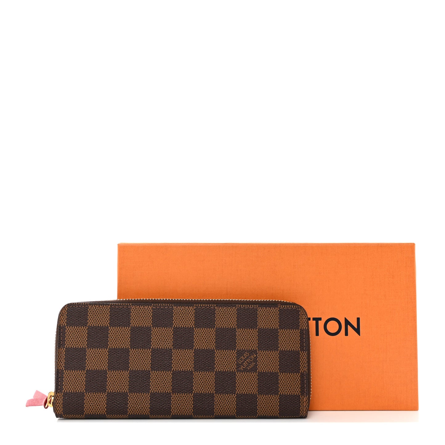 Damier Ebene Clemence Wallet Cherry