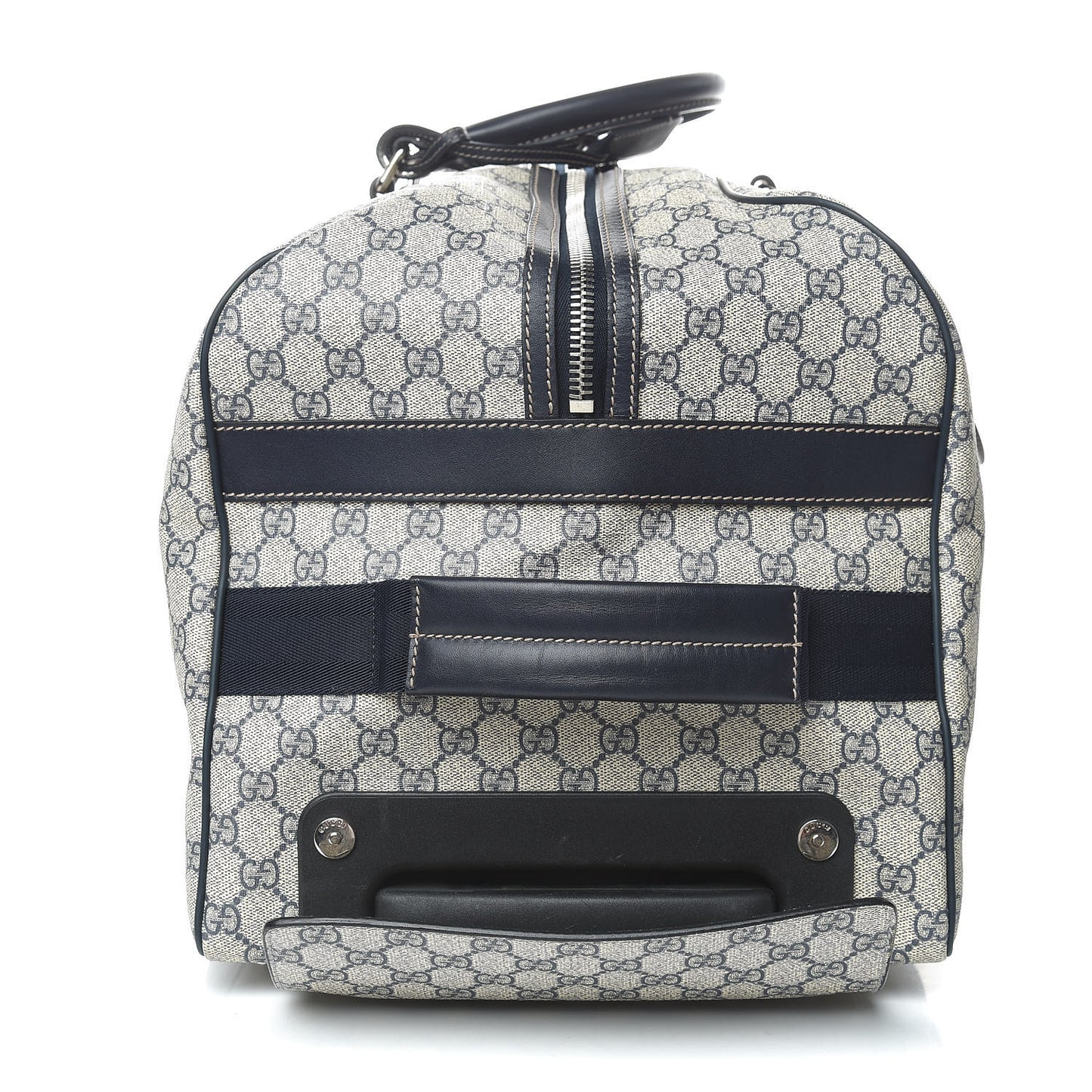 GG Plus Monogram Large Carry On Duffle Trolley Navy