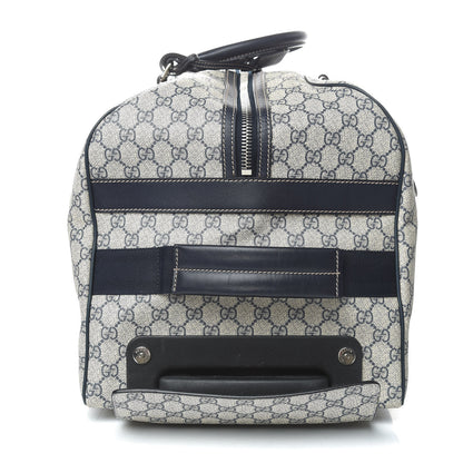 Gucci GG Plus Monogram Large Carry On Duffle Trolley Navy 13 of 16