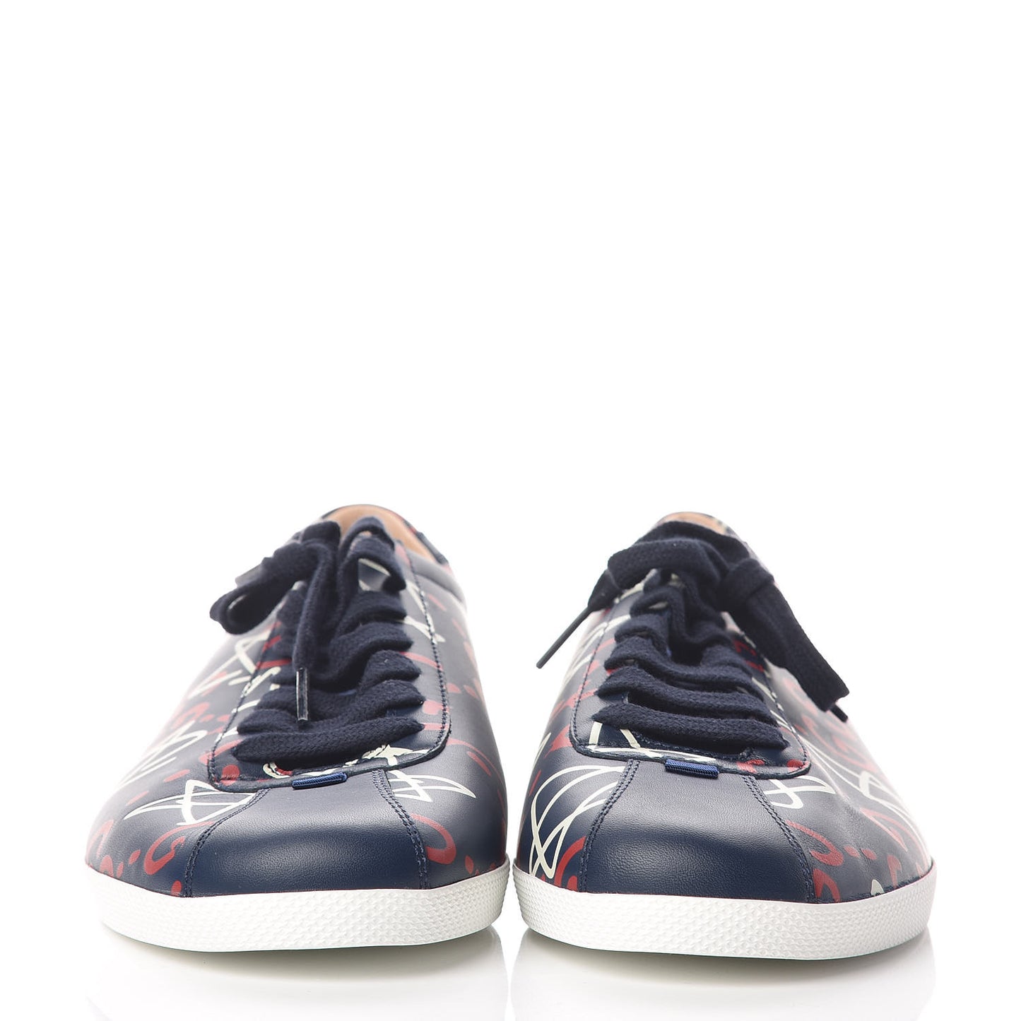 Calfskin GucciGhost Print Mens Low Top Sneakers 9 Blue Agata Hibiscus Red