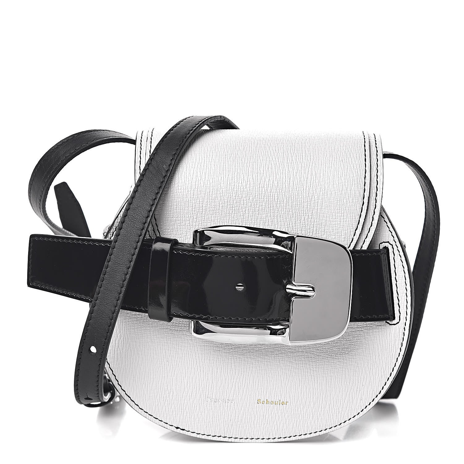 Proenza Schouler Calfskin Mini Buckle Crossbody Bag White 1 of 11