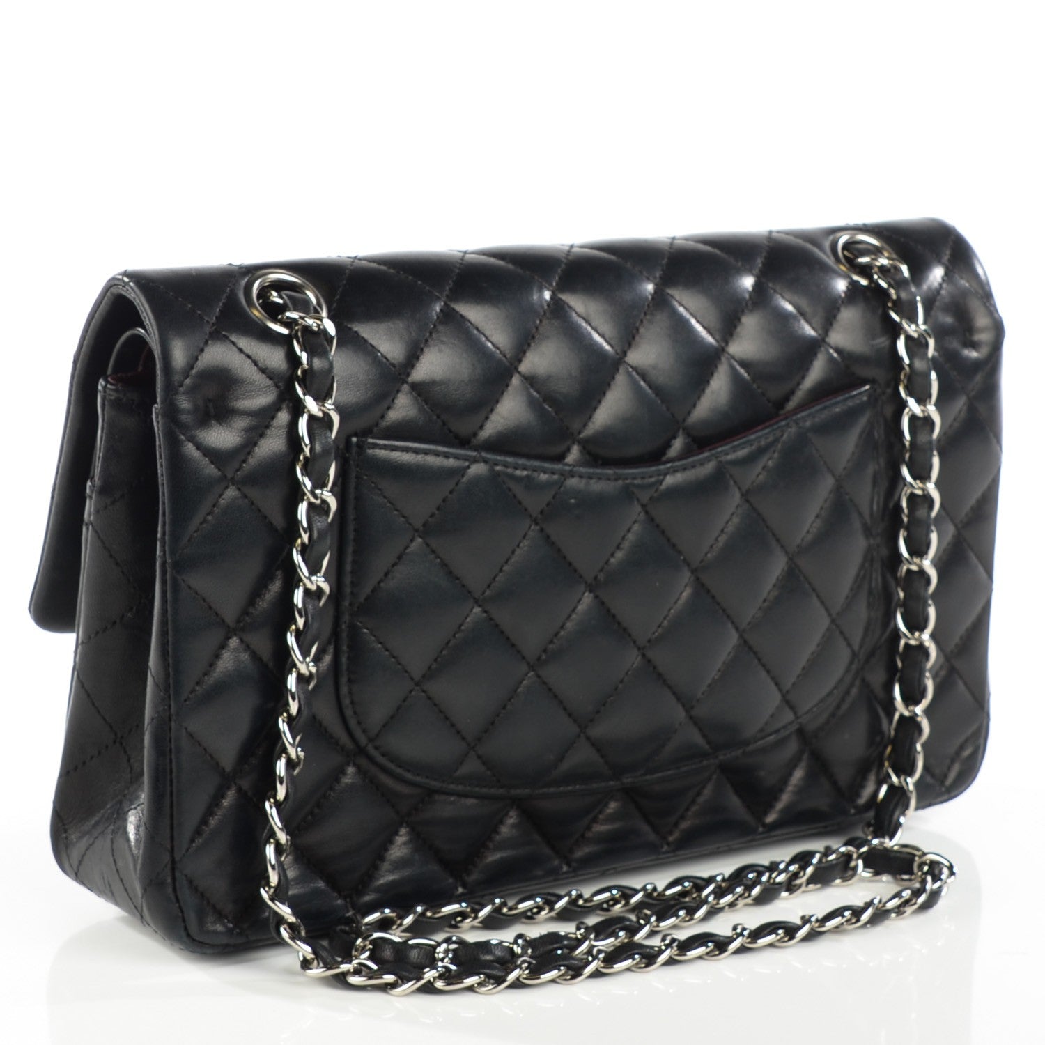 Chanel Lambskin Quilted Medium Double Flap Black 3 of 8