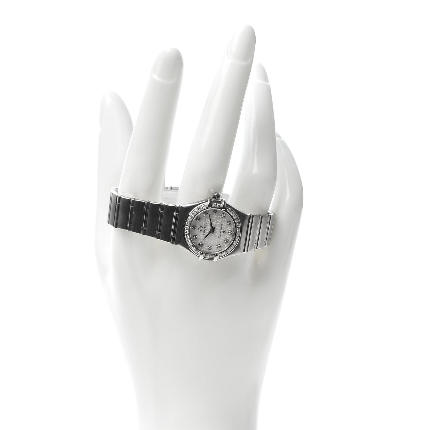 Stainless Steel Diamond Bezel Mother of Pearl 22mm Constellation Quartz Watch 1460.75.00