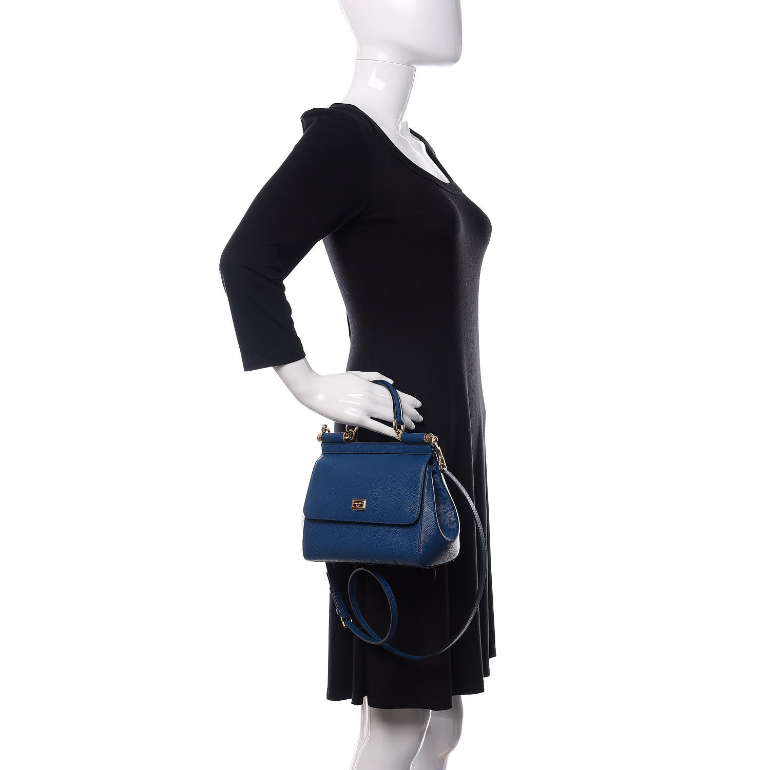 Dolce & Gabbana Dauphine Small Miss Sicily Satchel Royal Blue 3 of 14