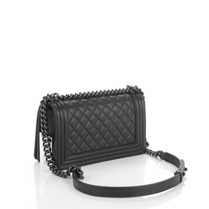 Chanel Caviar Quilted Medium Boy Flap So Black 3 of 7