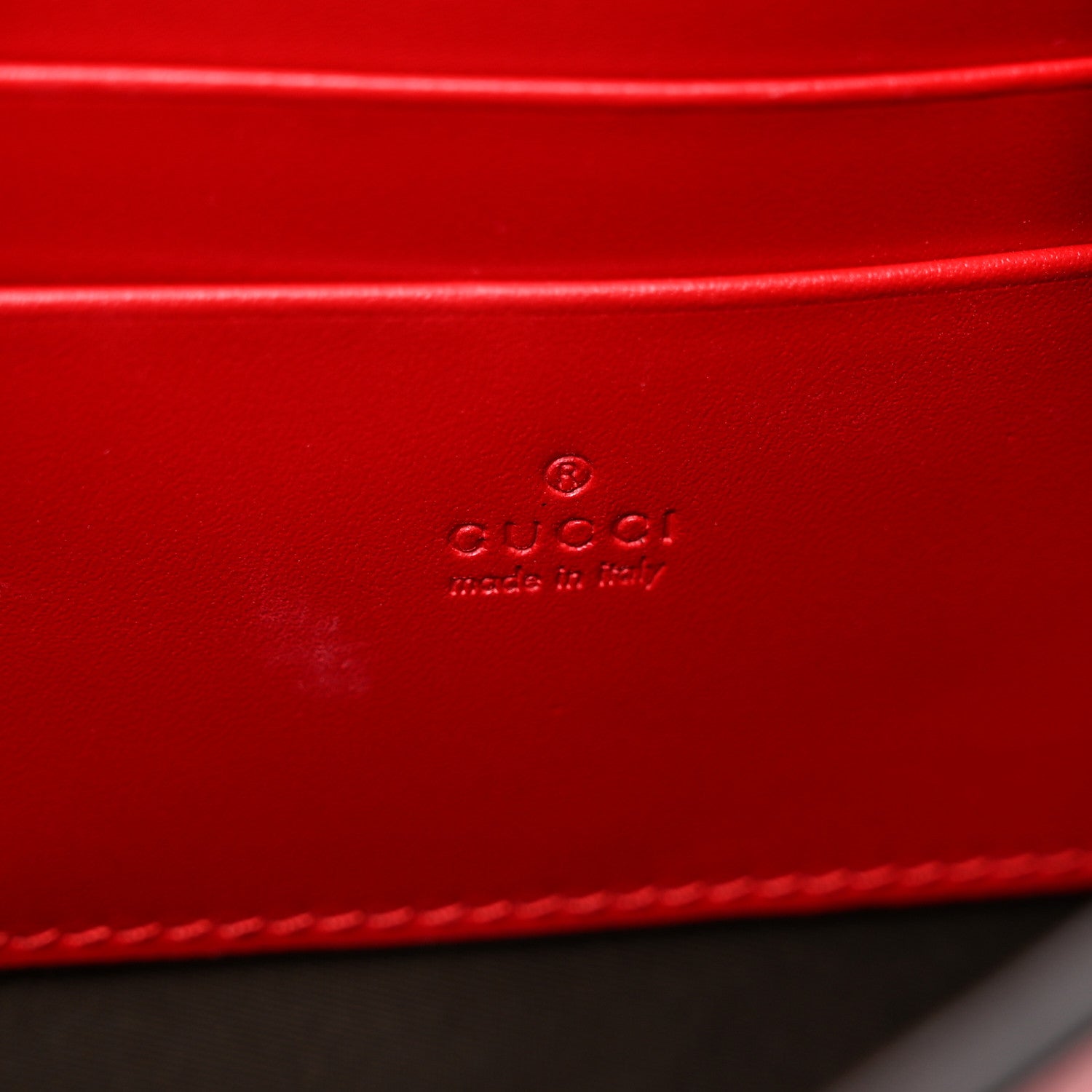 Gucci Guccissima Padlock Clutch Hibiscus Red 6 of 10