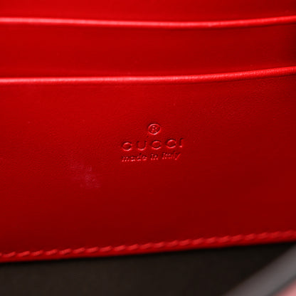 Gucci Guccissima Padlock Clutch Hibiscus Red 6 of 10