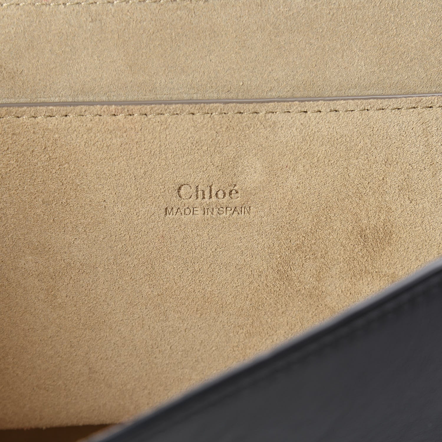 Chloe Suede Calfskin Faye Clutch Black 6 of 8