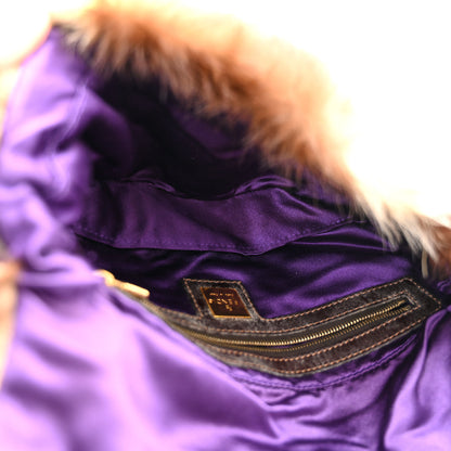 Fendi Vinyl Zucchino Skunk Fur Baguette Tobacco Multicolor 5 of 10