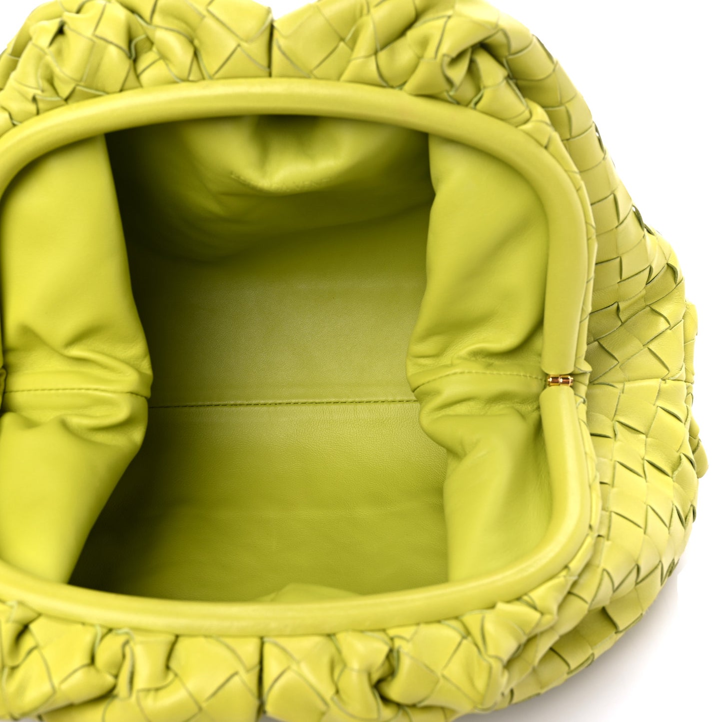 Nappa Maxi Intrecciato The Pouch Oversized Clutch Kiwi