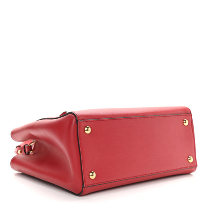 Fendi Vitello Elite Flamingo Petite 2Jours Tote Mattone 4 of 9