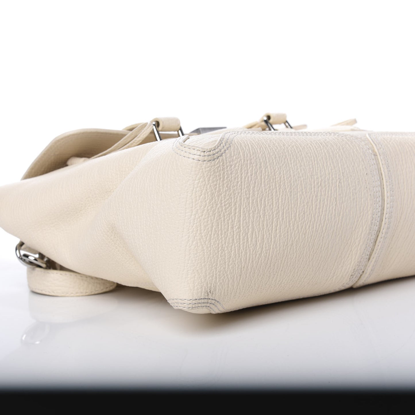 3.1 Textured Calfskin Medium Pashli Satchel Milk
