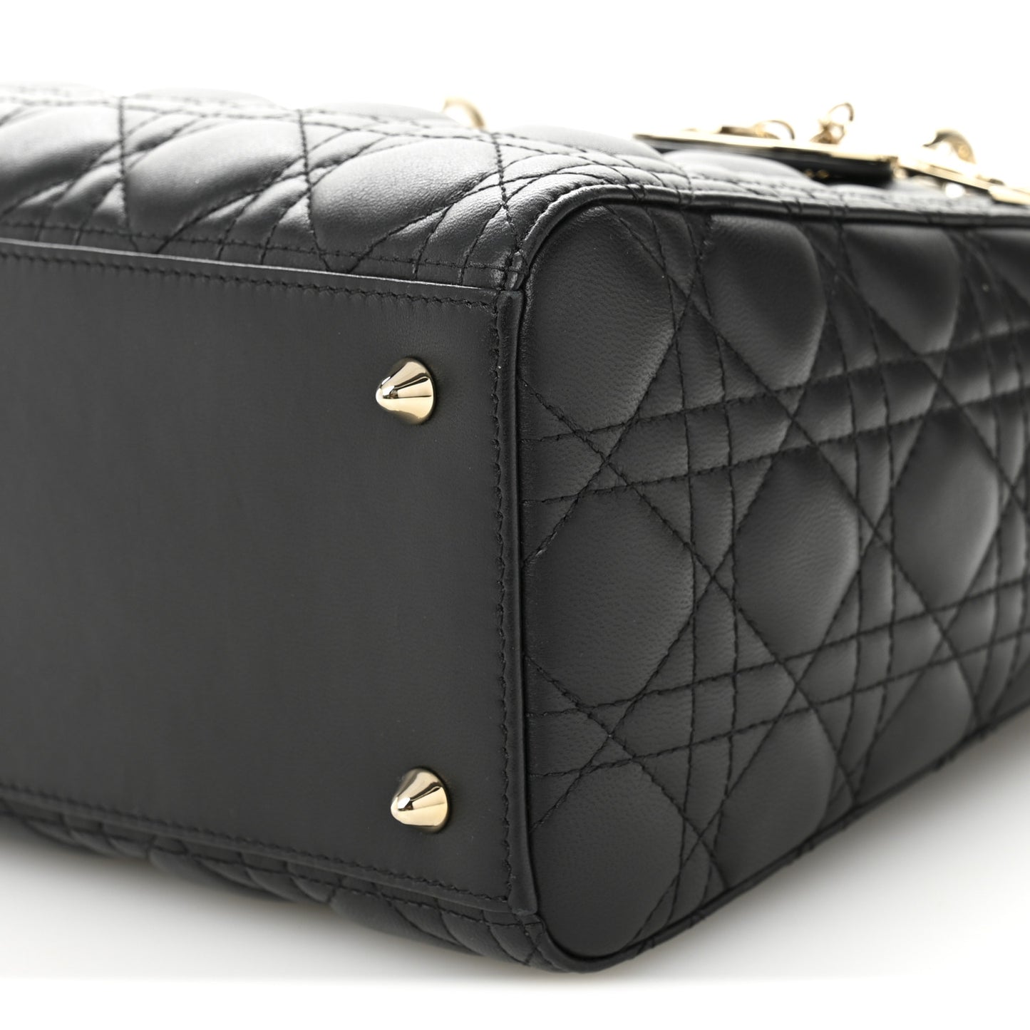 Lambskin Cannage Medium Lady Dior Black