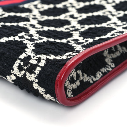 Gucci Tweed GG Monogram Large Rajah Chain Tote Romantic Cherry Black White 11 of 12
