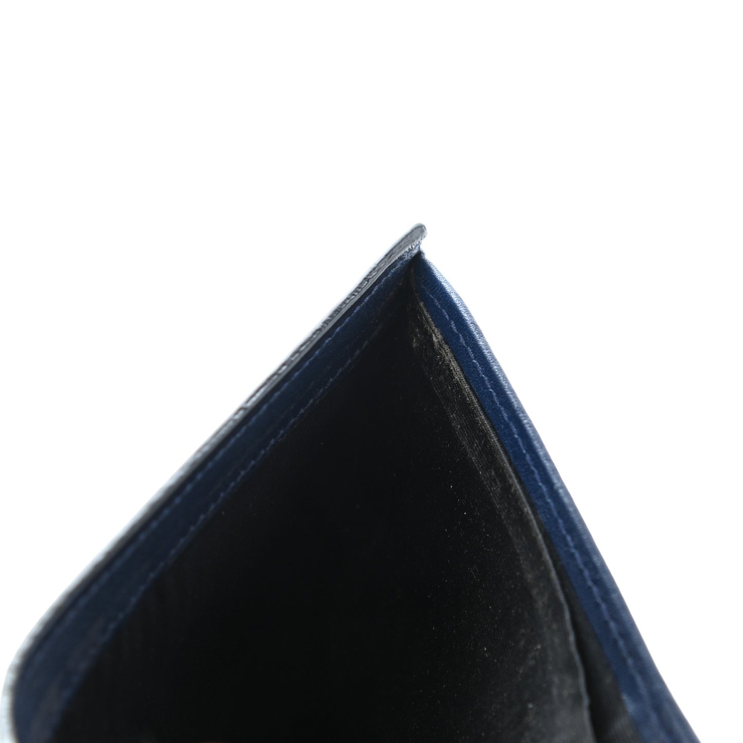 Patent Microguccissima Bi-Fold Wallet Blue