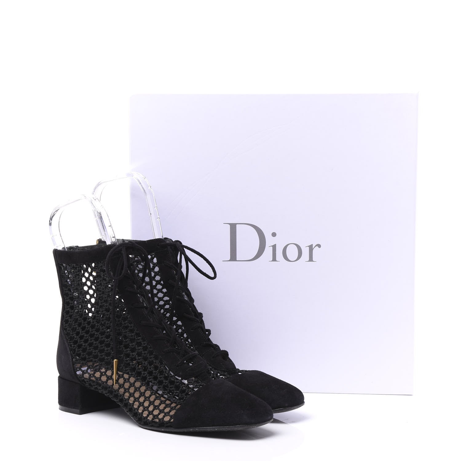 Christian Dior Suede Resille Naughtily-D 30mm Ankle Boots 38 Black 9 of 9
