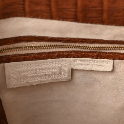 Nancy Gonzalez Crocodile Tote Brown 6 of 9