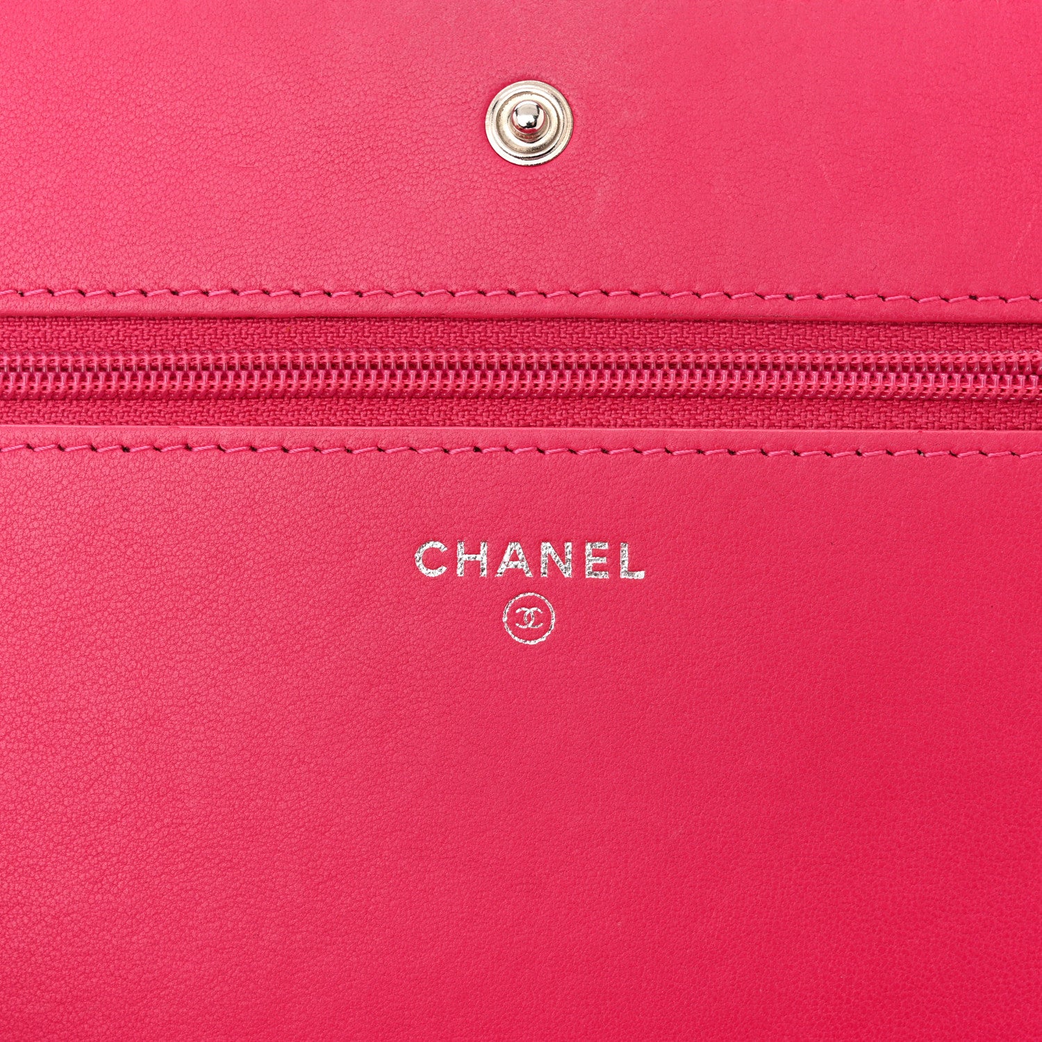 Chanel Lambskin Quilted Diamond CC Wallet On Chain WOC Pink 6 of 13