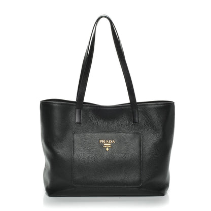 Prada Vitello Daino Tote Nero Black 1 of 8