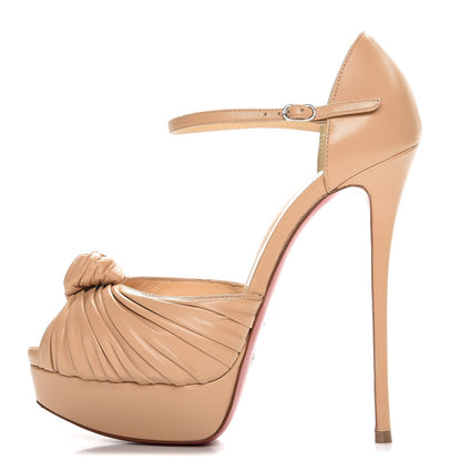 Christian Louboutin Shiny Nappa Marchavekel 150 Platform Sandals 38.5 Doudou 1 of 12