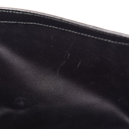 Saint Laurent Textured Patent Monogram Large Belle De Jour Clutch Black 7 of 9