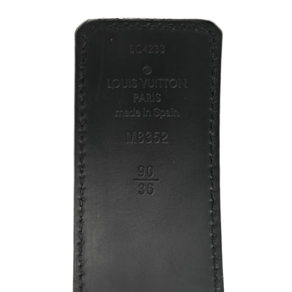 Louis Vuitton Calfskin 40mm LV Imprint Reversible Belt 90 36 Black 3 of 5