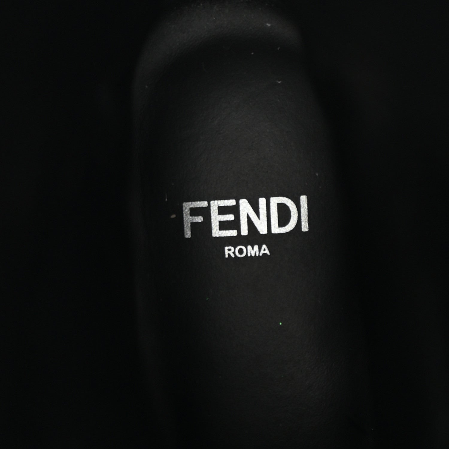 Fendi Vitello Nappa FF Embossed Tall Boots 38 Black 6 of 9
