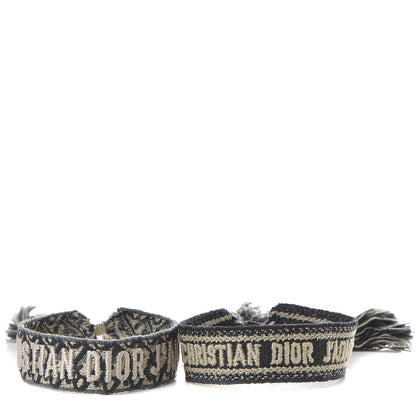 Christian Dior Woven Cotton J'Adior Friendship Bracelet Set Navy 3 of 5