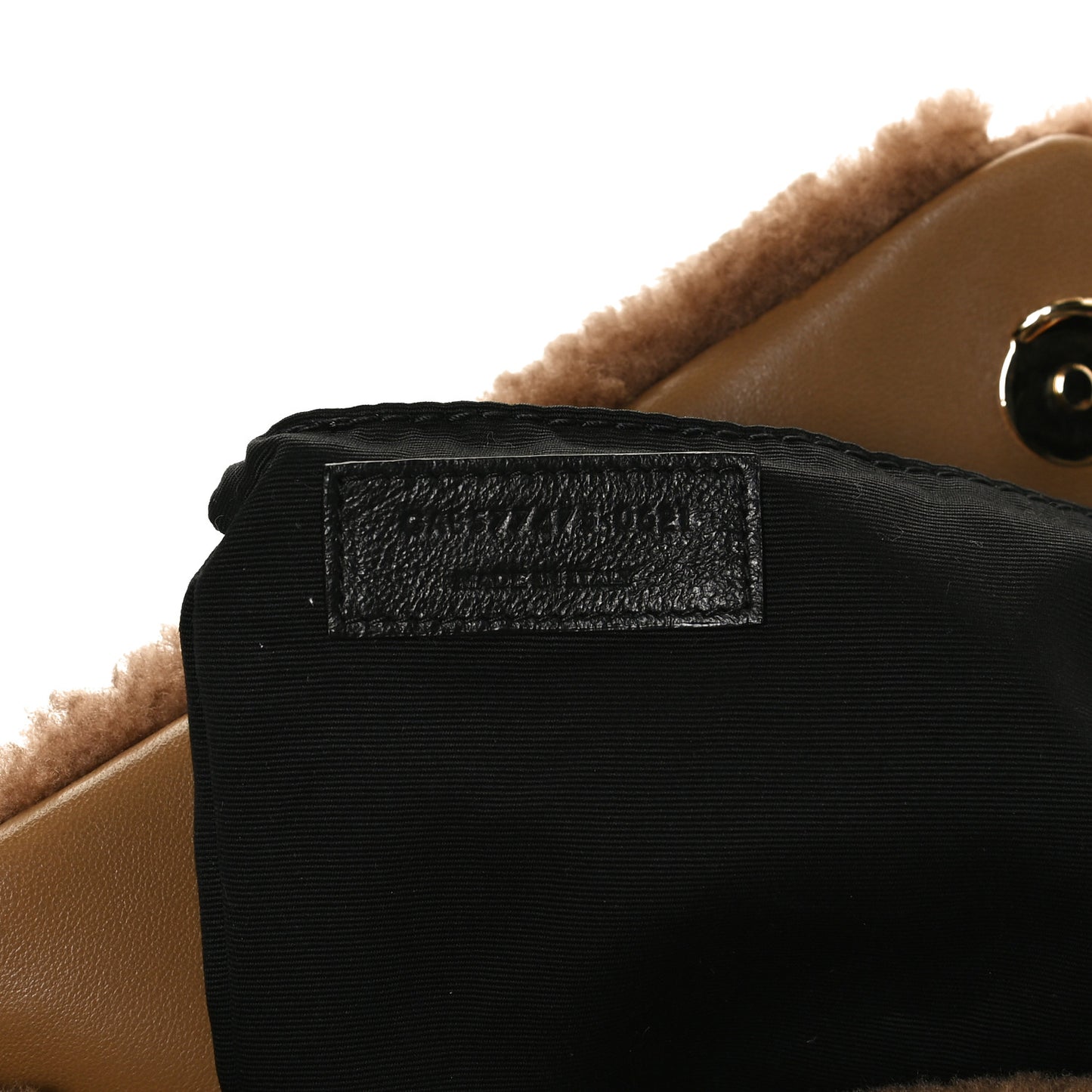 Shearling Quilted Medium Loulou Monogram Chain Satchel Natural Brown