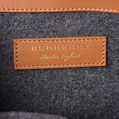 Burberry Wool Mega Check Large Rucksack Backpack Grey 6 of 9