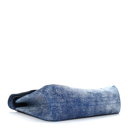 Chanel Crackled Calfskin Jumbo Double Flap Blue 4 of 9