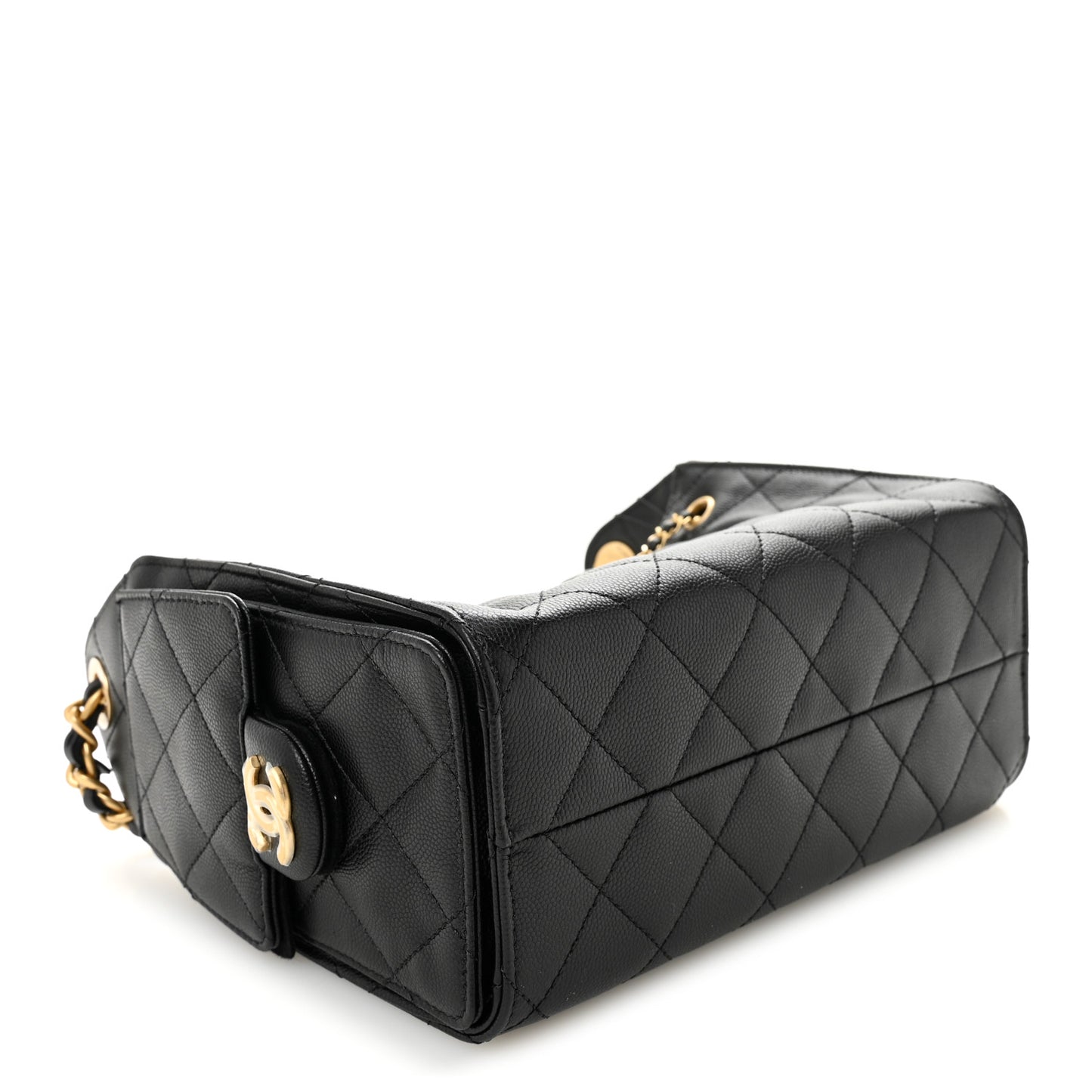 Caviar Quilted Mini Chanel 25 Handbag Black