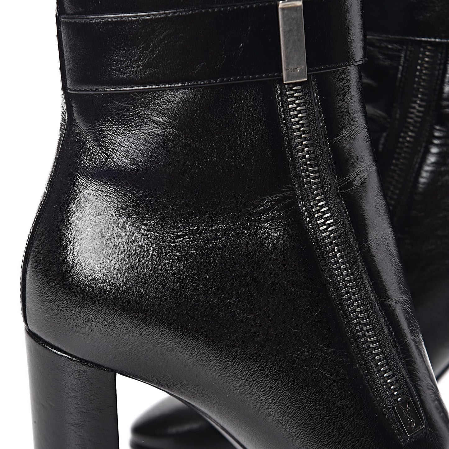 Moroder Calfskin Loulou 95 Ankle Zip Booties 35.5 Black
